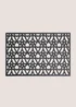 Black Heart & Star Rubber Doormat Image 1