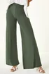 Roman Khaki Wide Leg Stretch Trousers - 10 Image 4