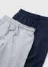 Boys Grey & Navy Joggers Set (7-13yrs) - Age 7 Years Image 2
