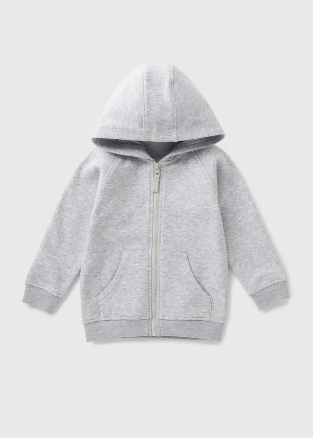 Boys Grey Zip Up Hoodie (1-7yrs)