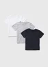 3 Pack Boys Monochrome T-Shirts (1-7yrs) - 1 to 1 half years Image 1