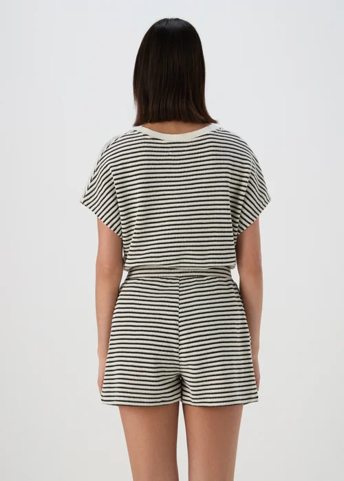 Black & White Stripe Shorts - 8 Image 2