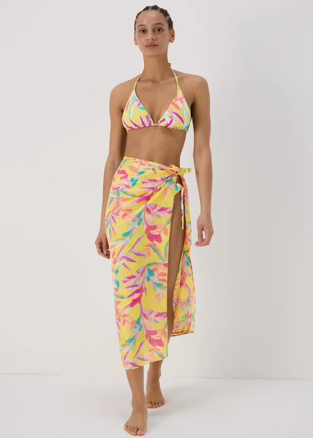 Multicolour Leaf Print Sarong