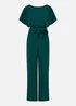 Mela Batwing Stretch Jumpsuit in Green - Size 10 Image 4