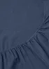 Navy Cotton Deep Fitted Bed Sheet (180 Thread Count) - Single Image 2