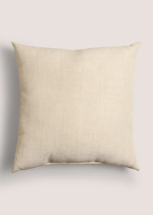 Neutral Linen-Look Cushion Image 1