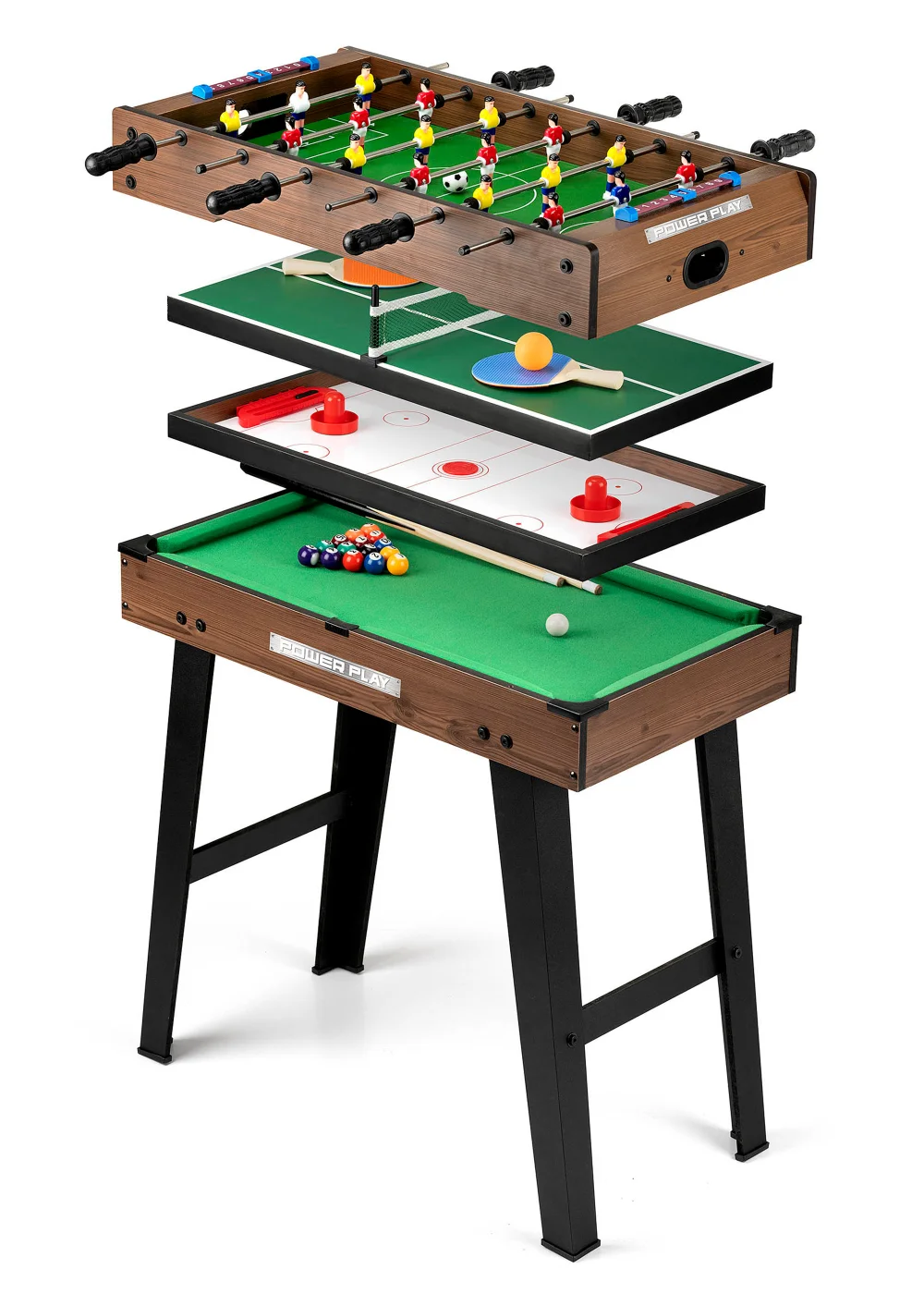 Powerplay 27" 4 In 1 Stand Up Games Table - One Size Image 1