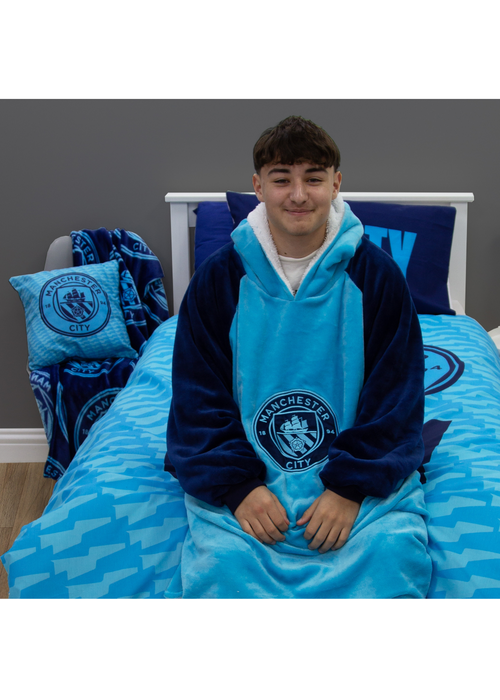 HUGZEE Man City FC City Hooded Wearable Fleece (Adult) - Medium Image 2