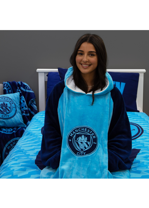 HUGZEE Man City FC City Hooded Wearable Fleece (Adult) - Medium Image 4