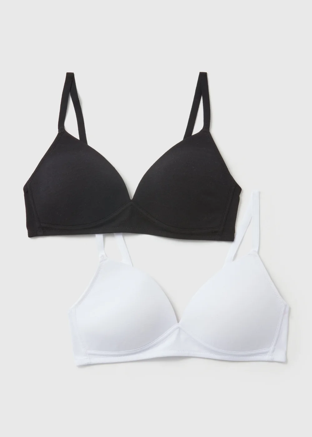 2 Pack Black And White Padded Bras - 32A Image 1