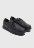 Black Apron Lace-Up Derby Shoes - Size 6 Image 1