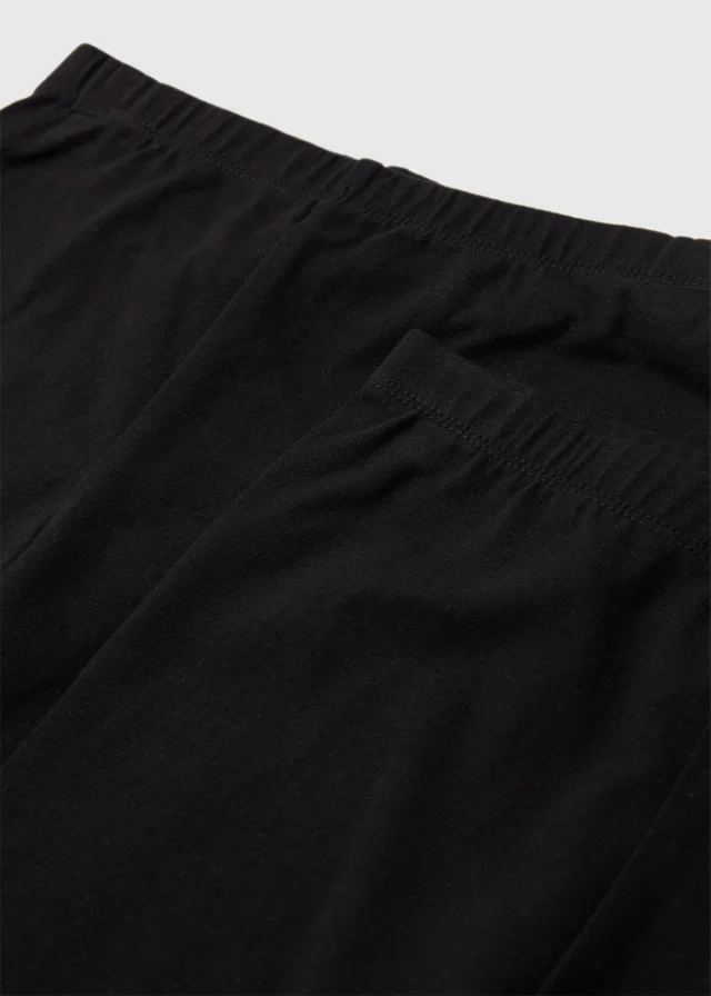 2 Pack Girls Black Leggings (1-7yrs)