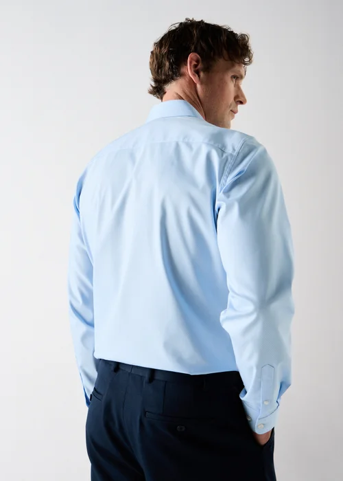 Taylor & Wright Blue Textured Regular Fit Shirt - S Image 2