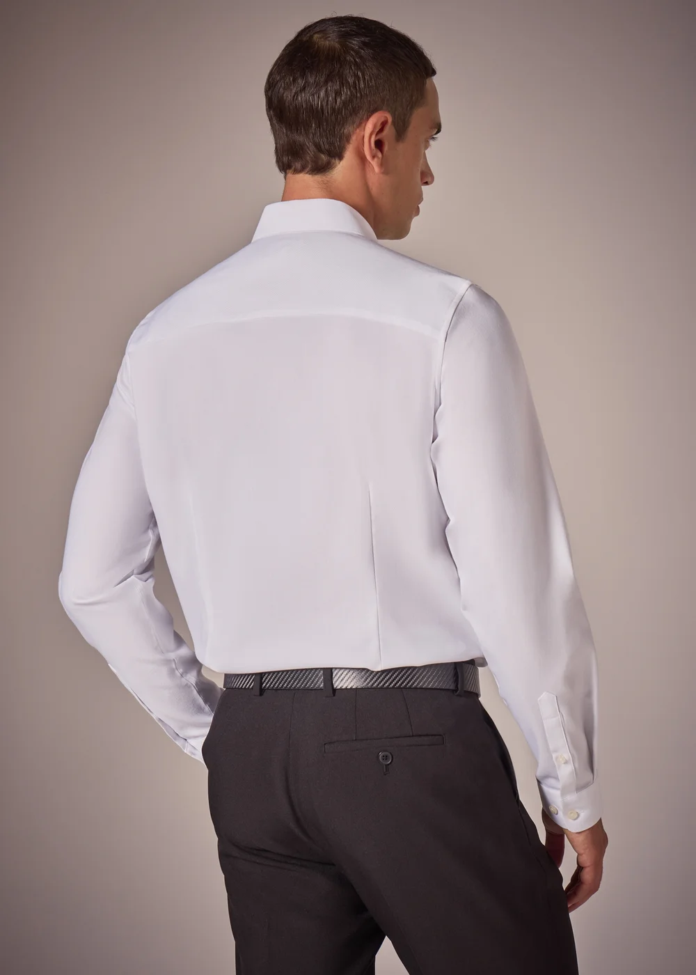 Taylor & Wright White Slim Fit Twill Shirt - Small Image 2