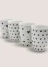 4 Pack White Heart Mugs Image 2