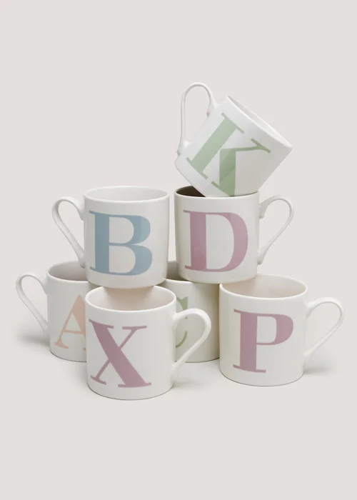 White Letter Mug - A Image 2