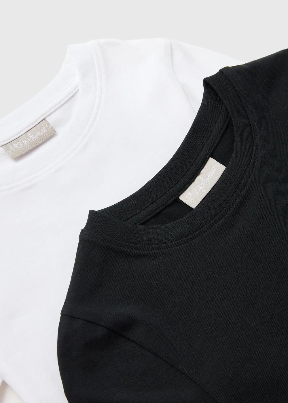 Girls 2 Pack Black & White Mono T-Shirt (7-15yrs) - 14 Yrs Image 2