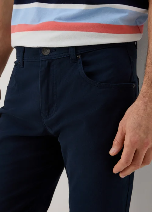 Lincoln Navy 5 Pocket Trousers - 42 Waist Regular Image 3