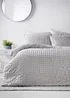 Grey Seersucker Duvet Set - Double Image 1