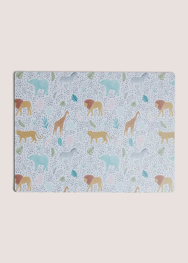 Kids Multicolour Safari Padded Placemat