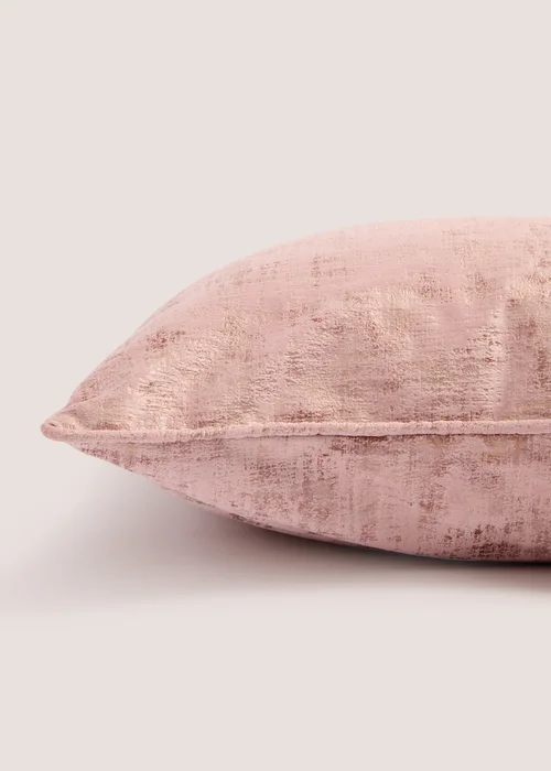 Pink Foiled Velvet Pillow Image 2