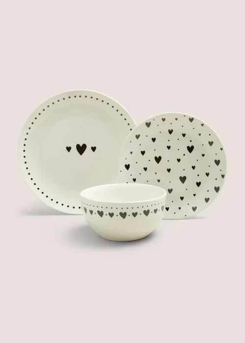 12 Piece Heart Dinner Set Image 1