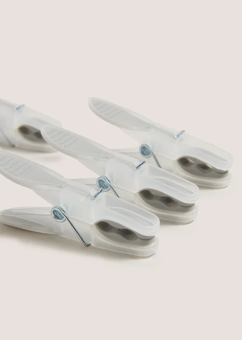 24 Pack Grey Soft Grip Pegs Image 2