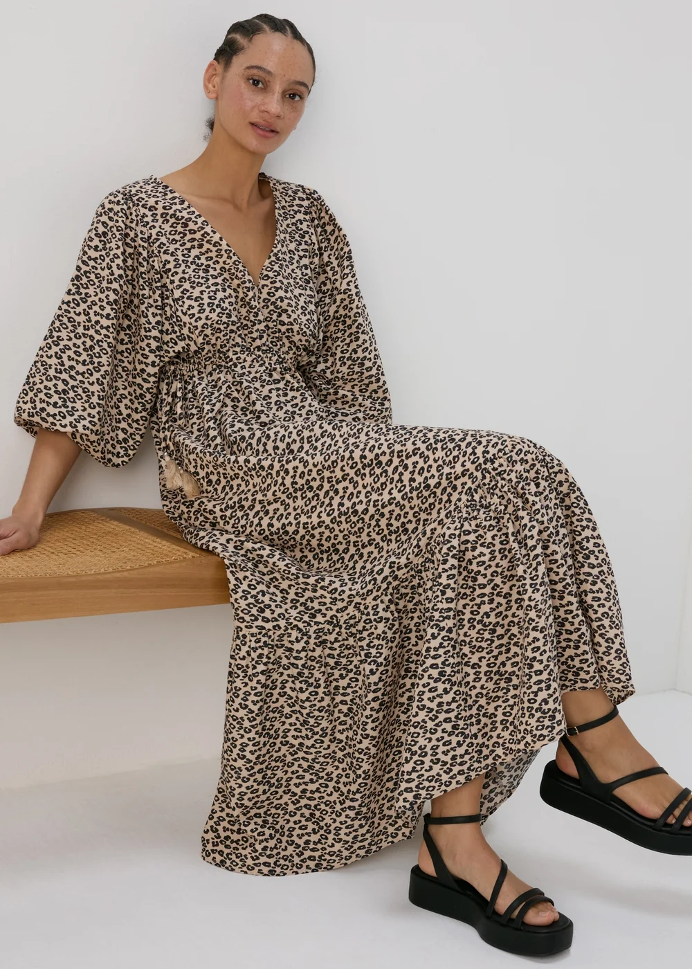 Brown Animal Print Dress - 8 Image 2