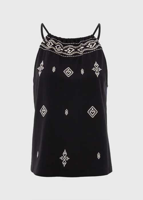 Black Embroidered Cami - 8 Image 5