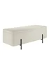 LPD Furniture Lola Storage Ottoman Ivory Boucle (460x435x1150mm) - No Size Image 4
