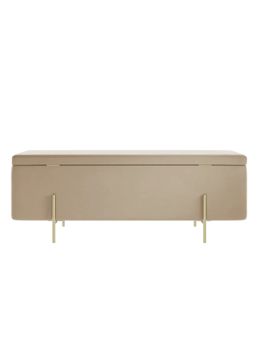 LPD Furniture Lola Storage Ottoman Beige (460x435x1150mm) - No Size Image 2