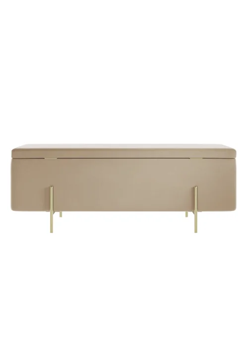 LPD Furniture Lola Storage Ottoman Beige (460x435x1150mm) - No Size Image 2