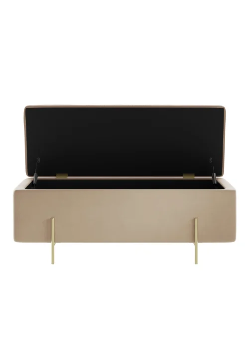 LPD Furniture Lola Storage Ottoman Beige (460x435x1150mm) - No Size Image 3