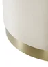 LPD Furniture Lara Pouffe Cream Velvet Large (350x600x600mm) - No Size Image 2