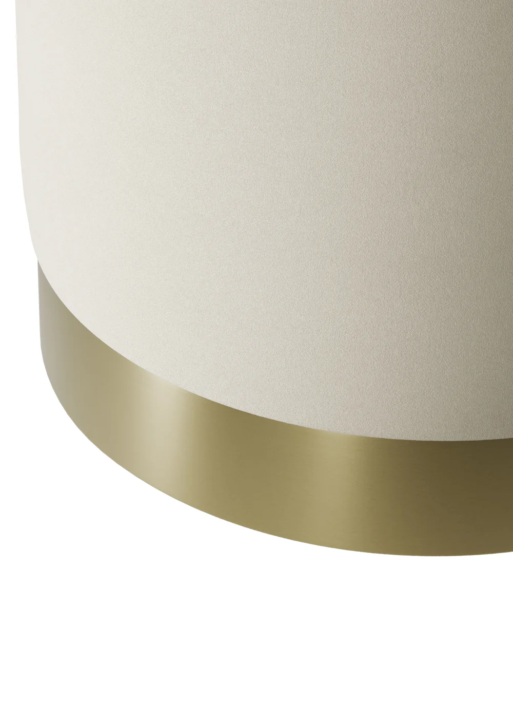 LPD Furniture Lara Pouffe Cream Velvet Small (435x405x405mm) - No Size Image 2