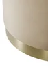 LPD Furniture Lara Pouffe Beige Velvet Large - No Size Image 2