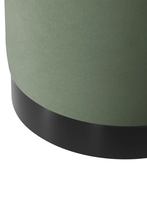 LPD Furniture Lara Pouffe Sage Velvet Small - One Size Image 2