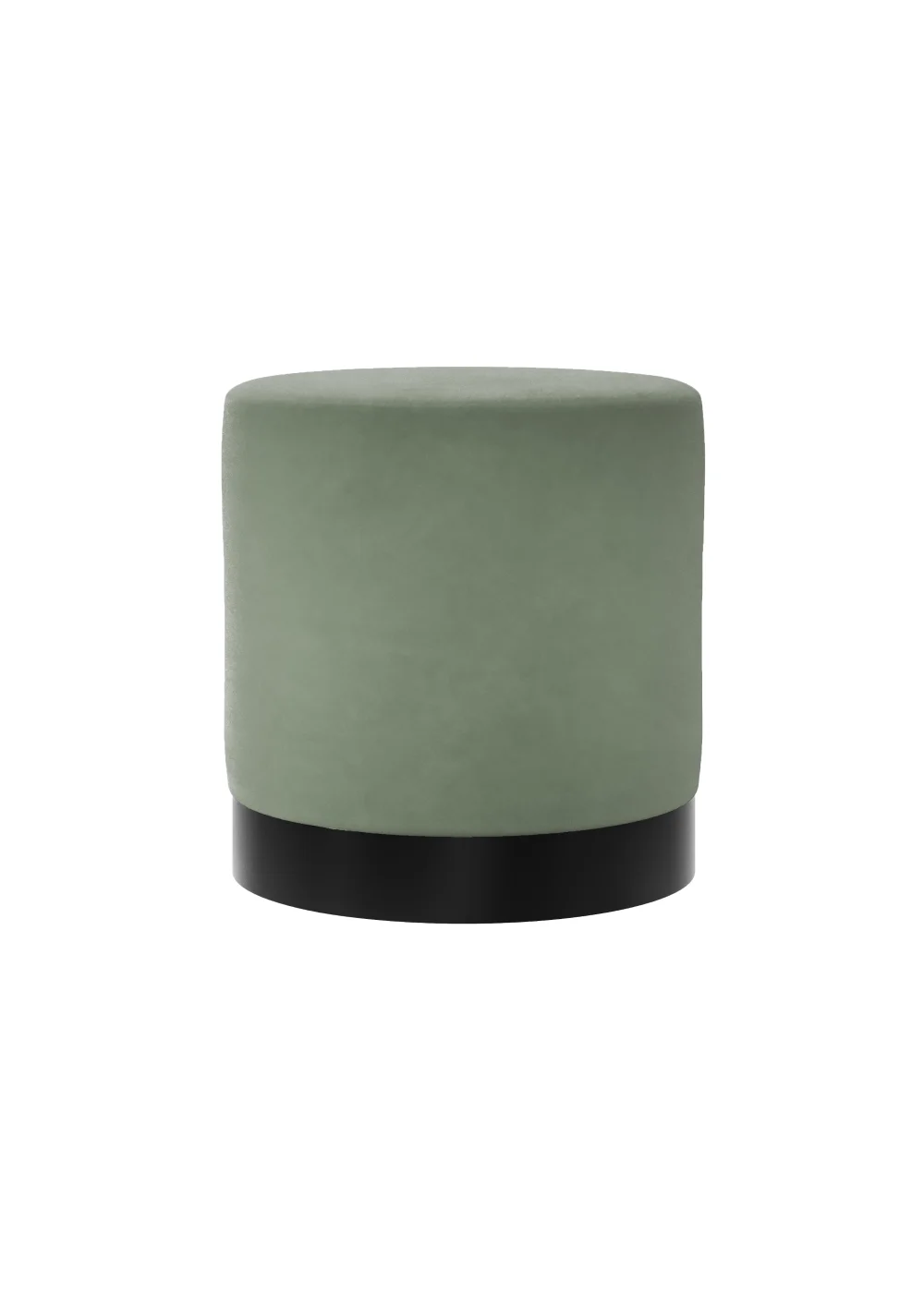 LPD Furniture Lara Pouffe Sage Velvet Small - One Size Image 1