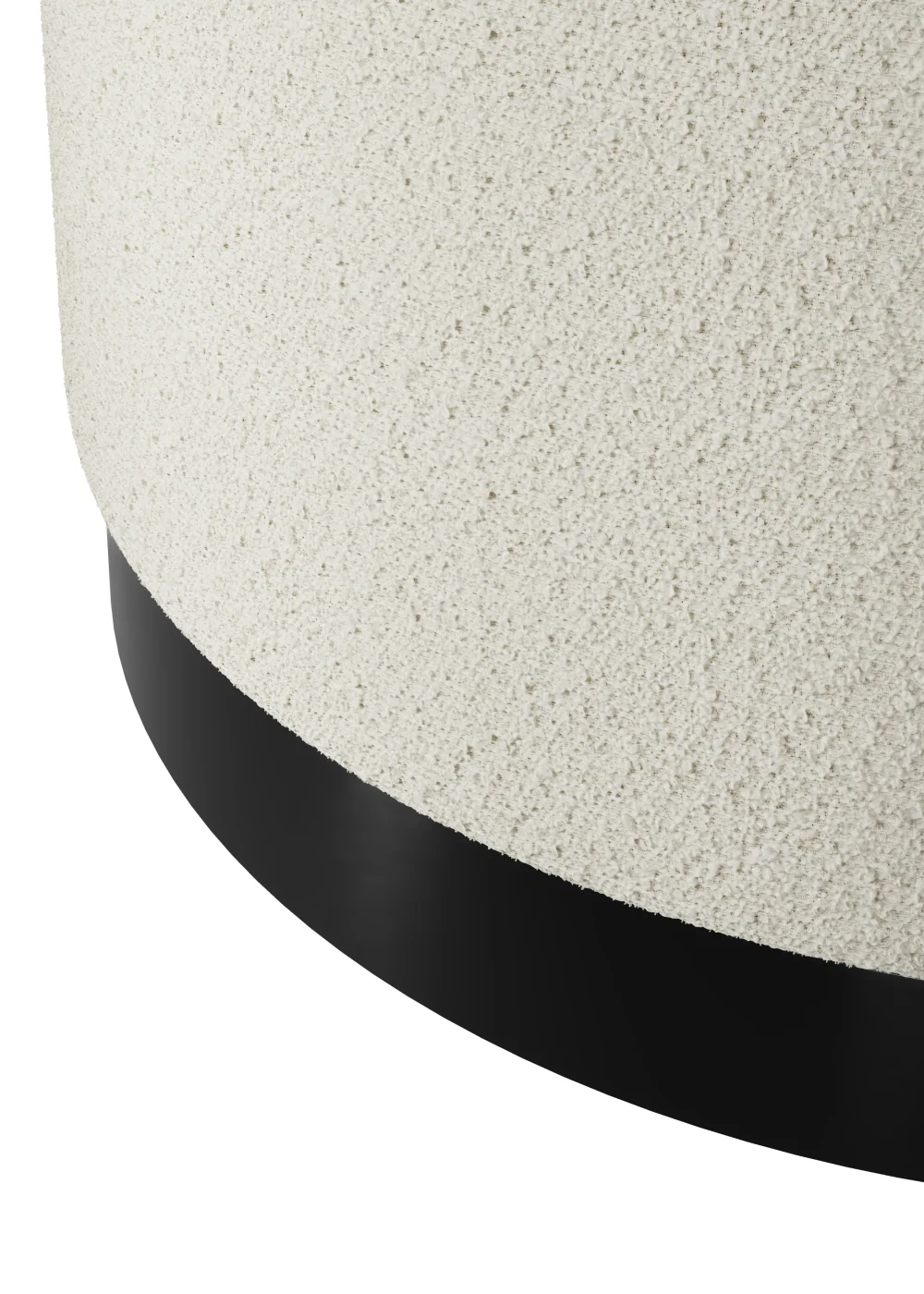 LPD Furniture Lara Pouffe Ivory Boucle Large - No Size Image 2