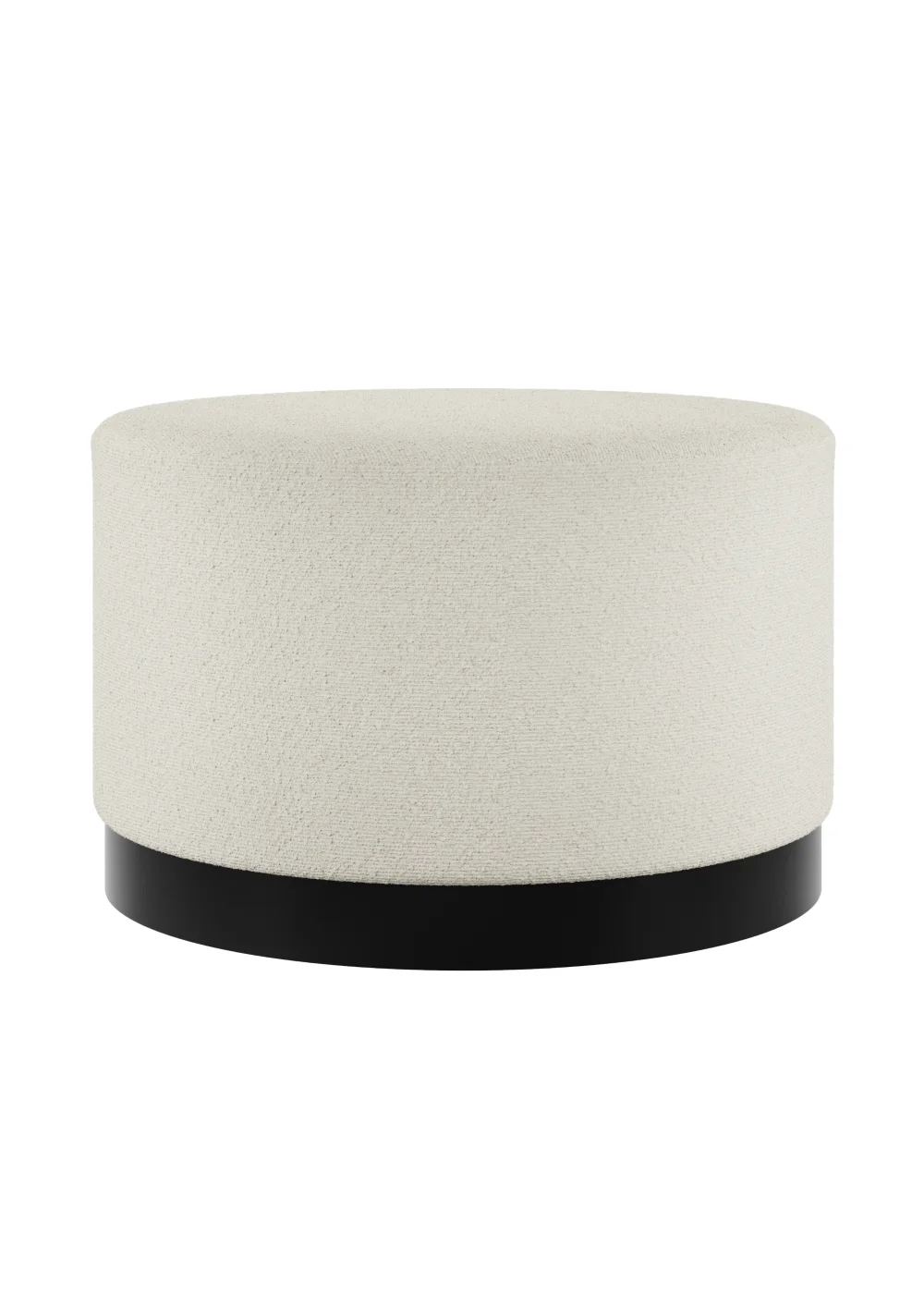 LPD Furniture Lara Pouffe Ivory Boucle Large - No Size Image 1