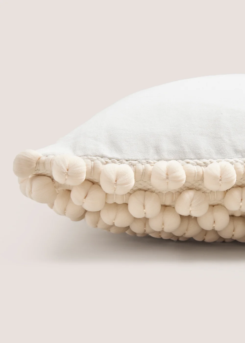 Cream Bobble Cushion Image 2