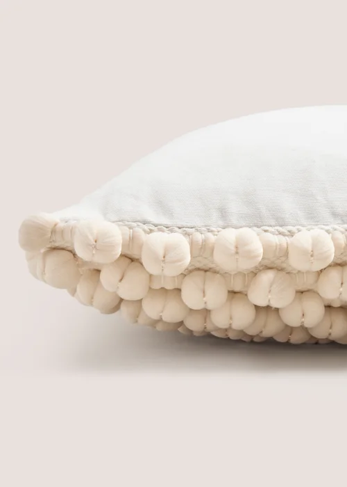 Cream Bobble Cushion Image 2