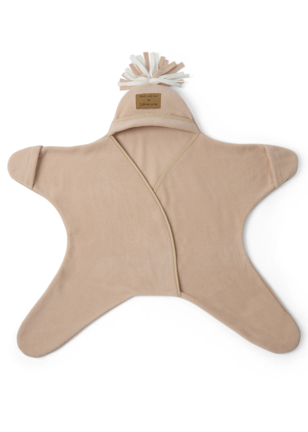 Clair de Lune Star Fleece Beige Wrap Blanket - Up to 1 Month Image 2