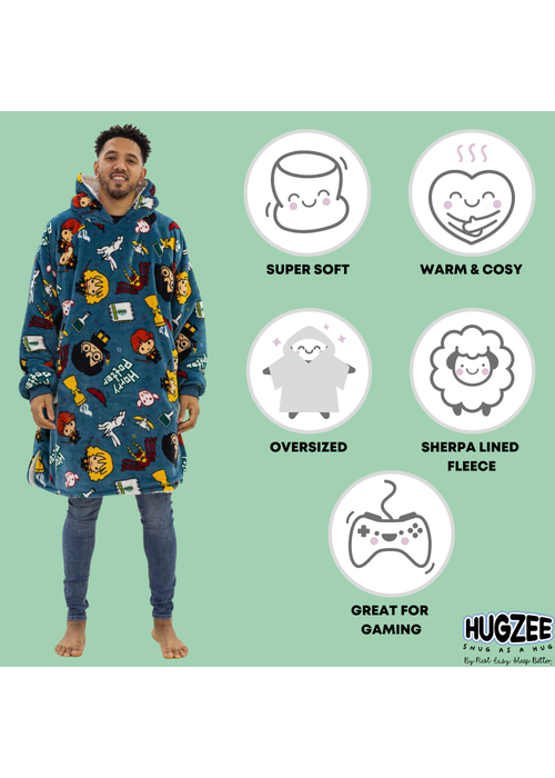 HUGZEE Harry Potter Mischief Hooded Wearable Throw - Large Image 4