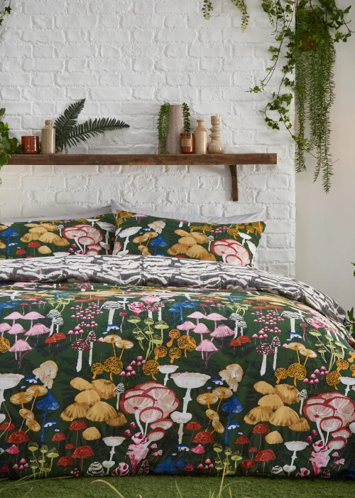 furn. Amanita Abstract Mushroom Duvet Cover Set - Double Image 2