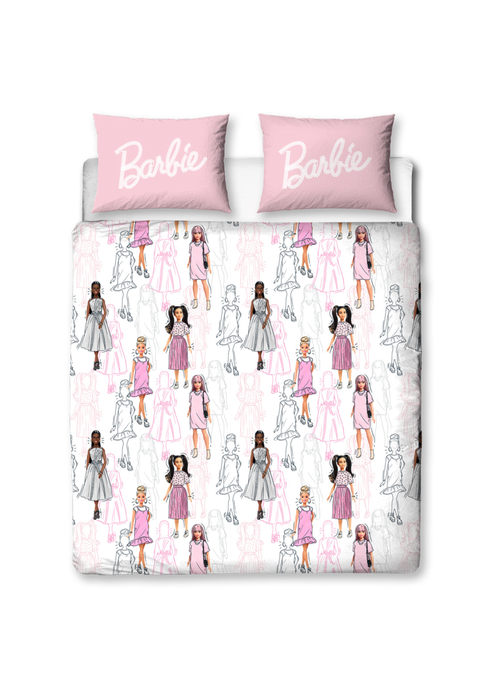 Barbie Figures Double Rotary Duvet Set - Double Image 1