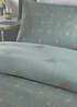 furn. Bee Deco Geometric Duvet Cover Set Eau De Nil - Single Image 3