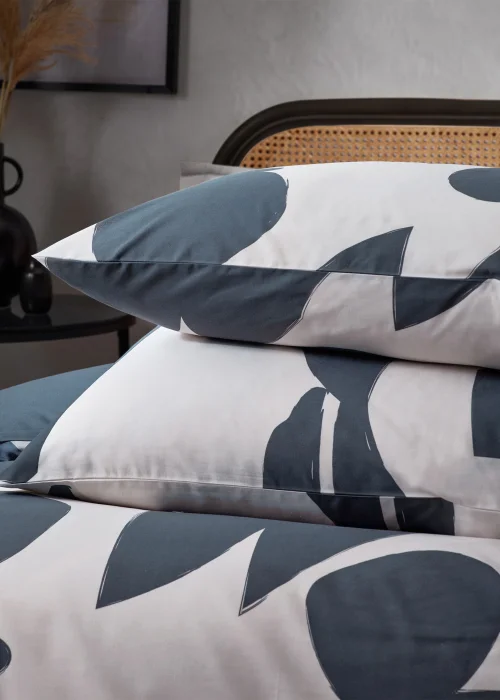 Hoem Meta Abstract Cotton Rich Duvet Cover Set Blue - Single Image 4