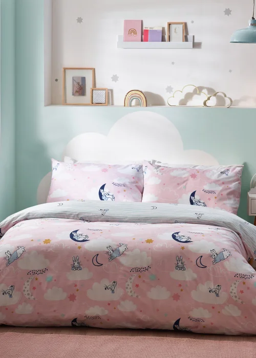 Peter Rabbit™ Sleepy Head Abstract Duvet Cover Set Pink - Single Image 2