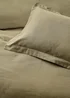 Yard Waffle Textured 100% Cotton Duvet Cover Set Olive - Single Image 3